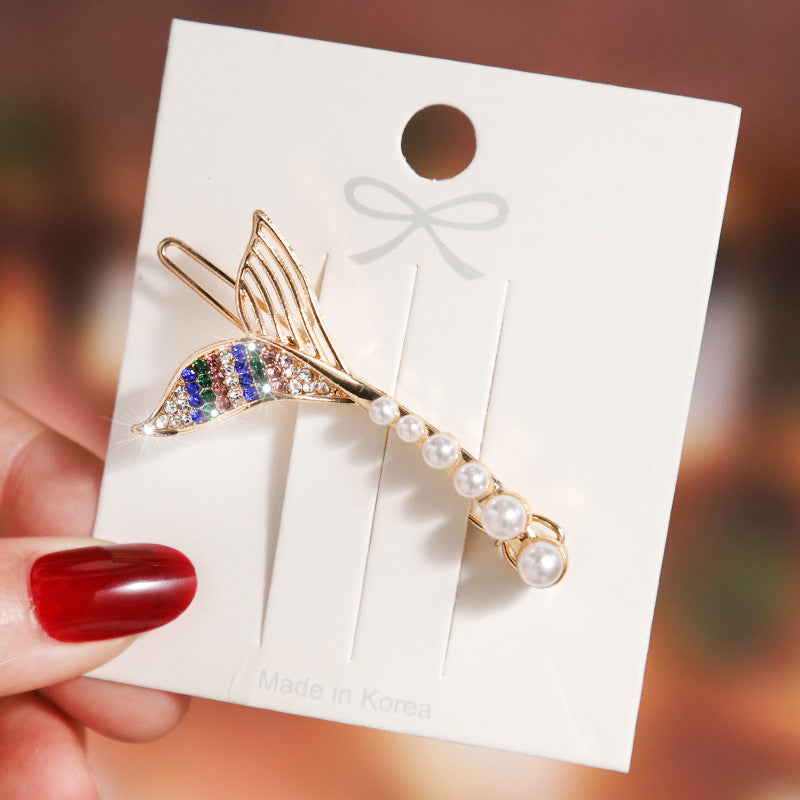 Wholesale Diamond Inlaid Snowflake Bow Hair Clips